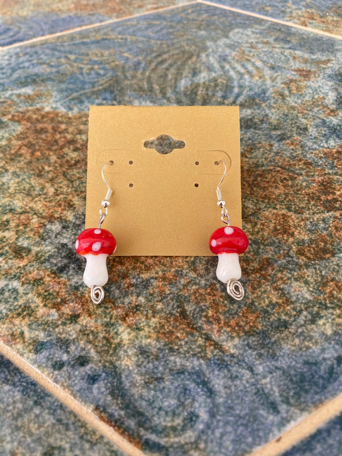 Earrings mushrooms