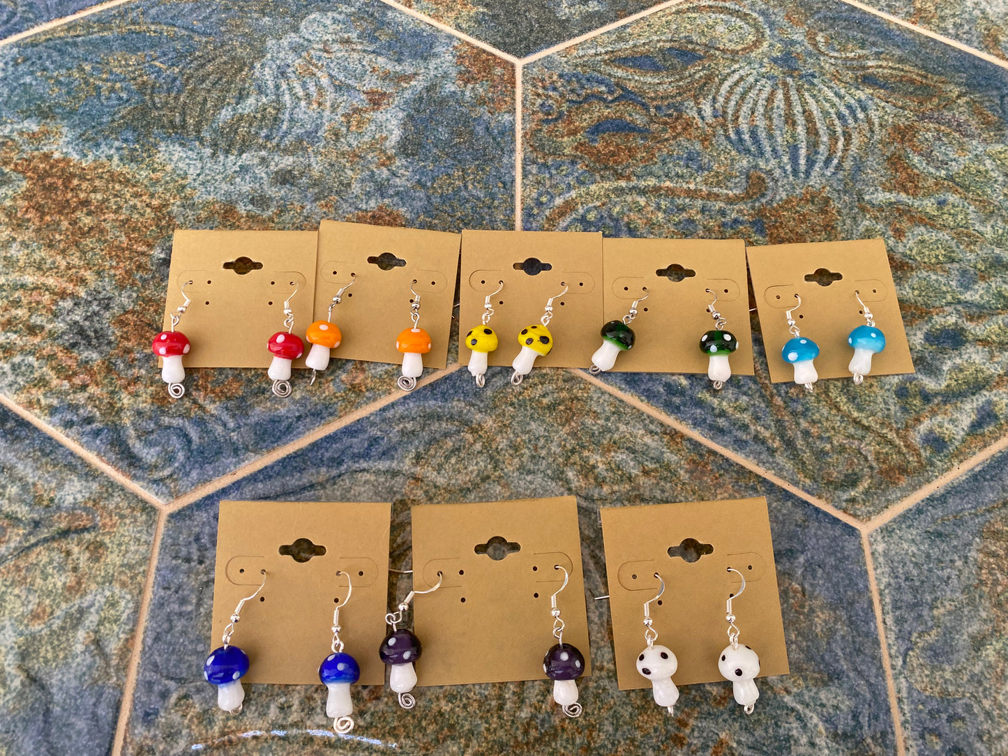 Earrings mushrooms